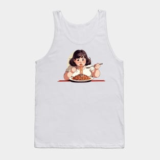 girl eating spaghetti Tank Top